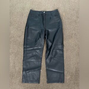 Wilfred Black Leather Pants
